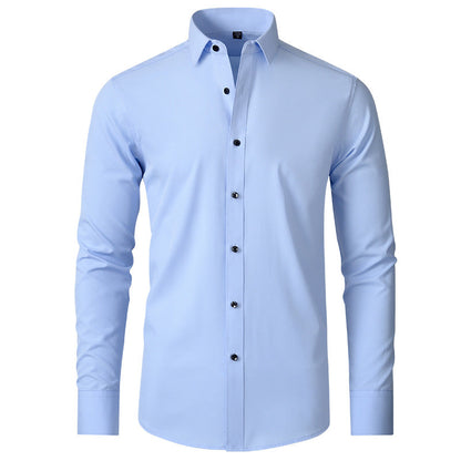 Herren Hemd Slim Fit Langarm Business Stretch