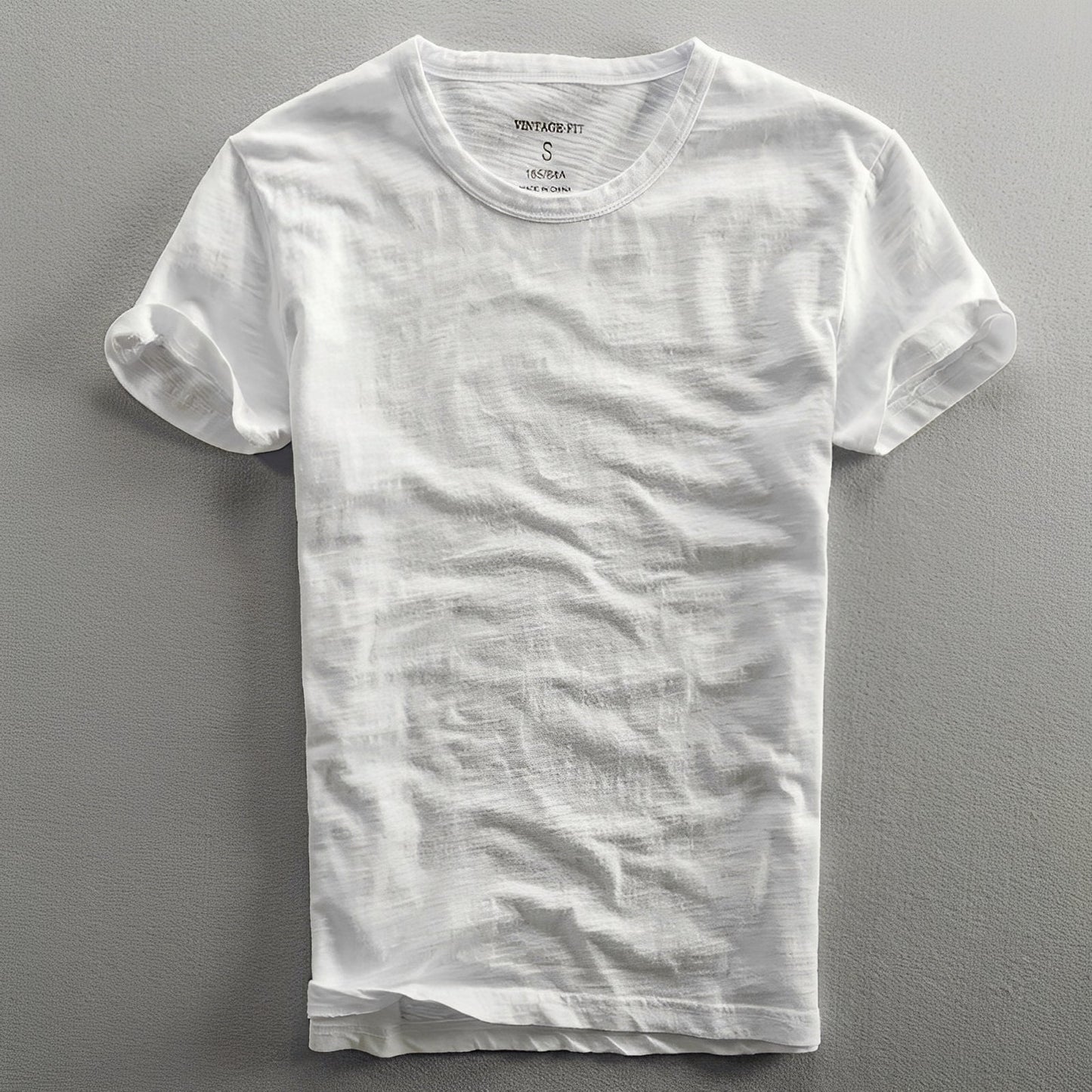 Herren T-Shirt Klassisch Gewaschen Bequem