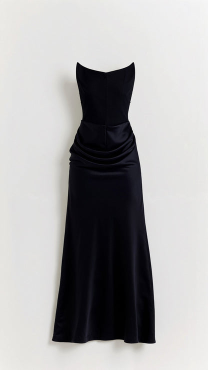 Elegantes Maxi Kleid Damen Hochzeitsgast Kleid Lang