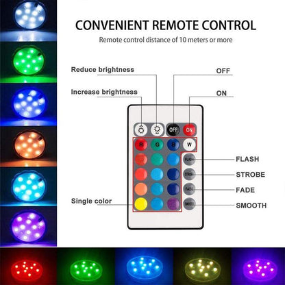 Wasserdichte LED Lampe Fernbedienung Magnet Saugfuss