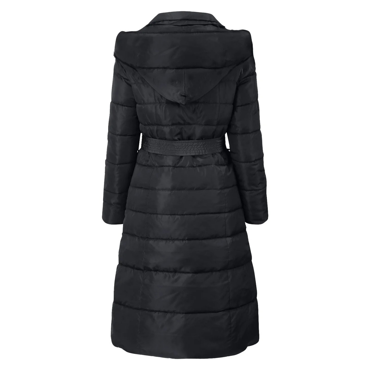 Damen Pufferjacke Elegante Umlegekragen Knopf