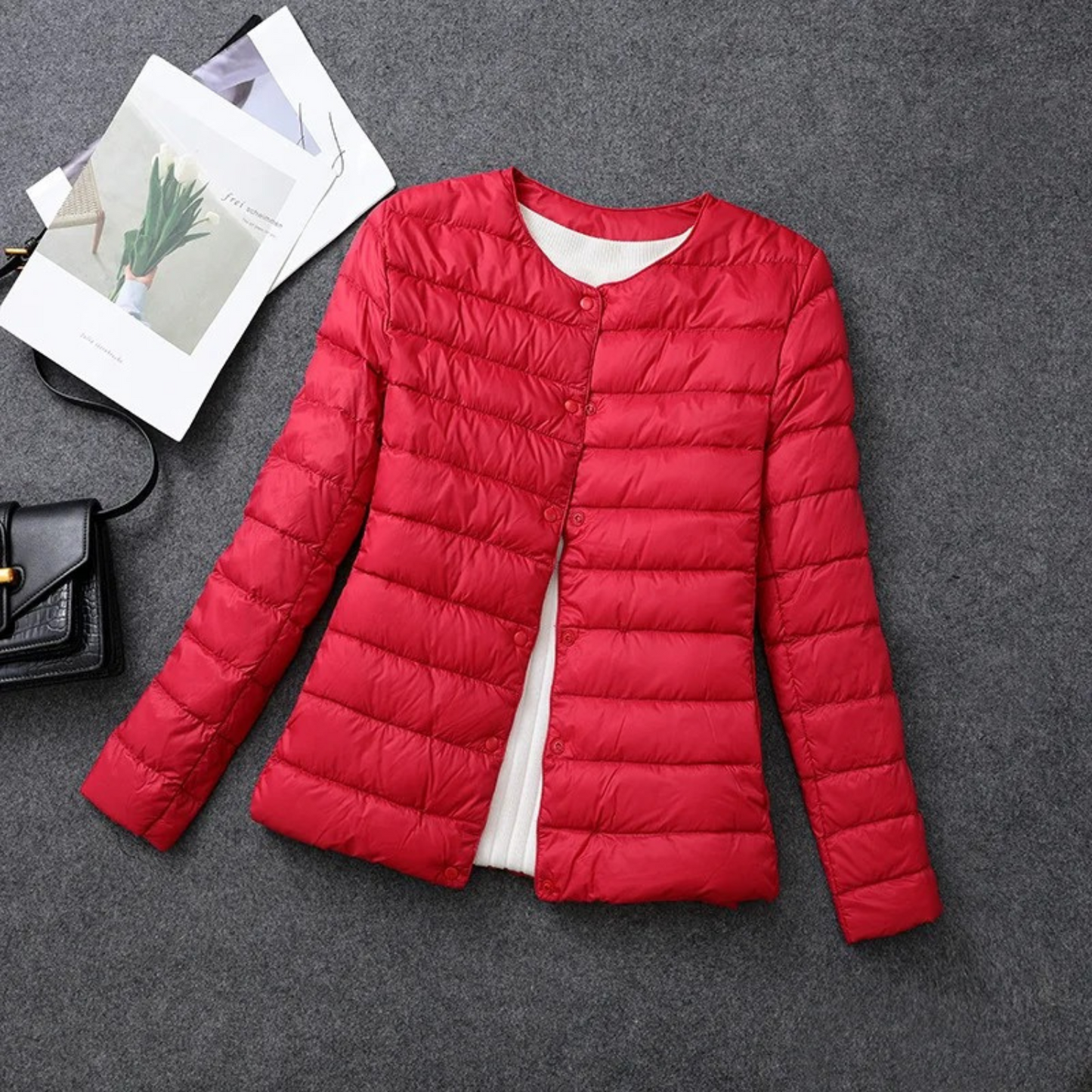 Leichte Daunenjacke Gepolstert Warm Damen