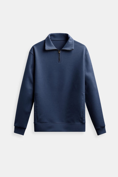 Wärmer Fleece Pullover Reißverschluss Modern