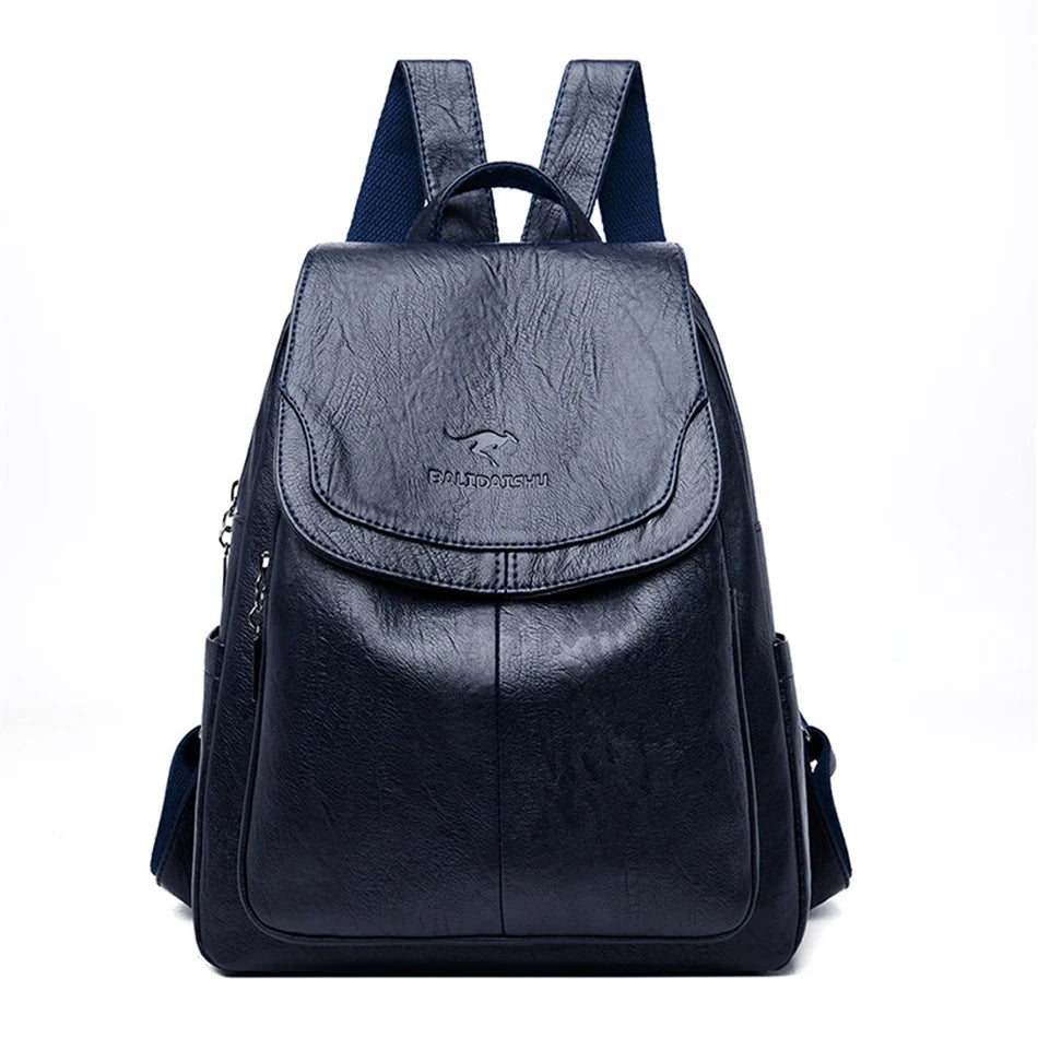 Leder Rucksack Frauen Stylisch mit Diebstahlschutz