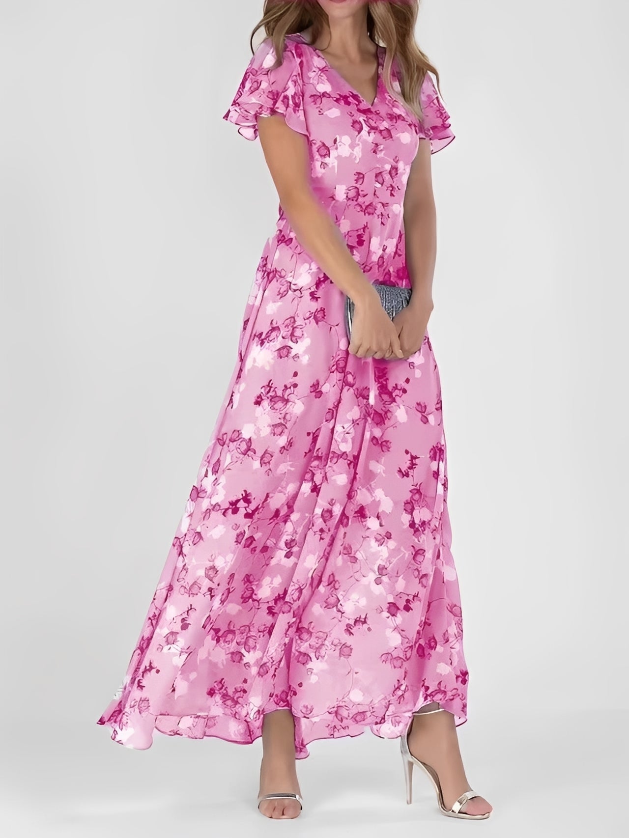 Damenkleid Blumenmuster Leicht Sommerkleid
