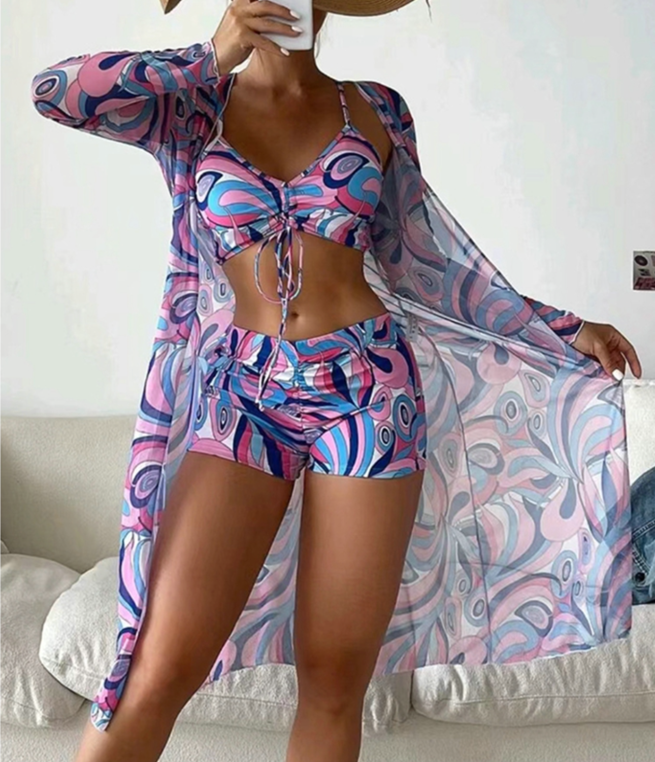 Strand-Bikini-Set Damen Bikini Teilig