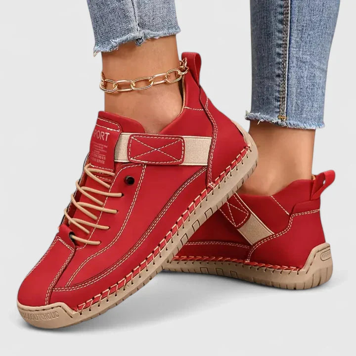 Damen Sneaker Lässig Schnürsenkel Bequem