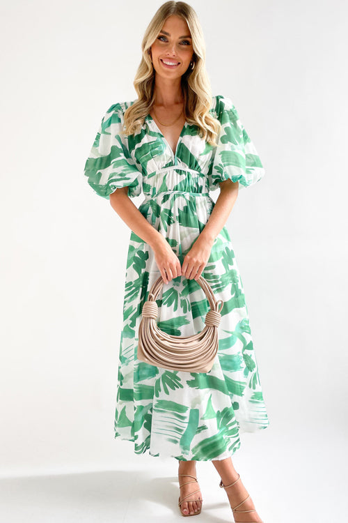 Langärmeliges Maxi-Kleid mit Liebe-Print
