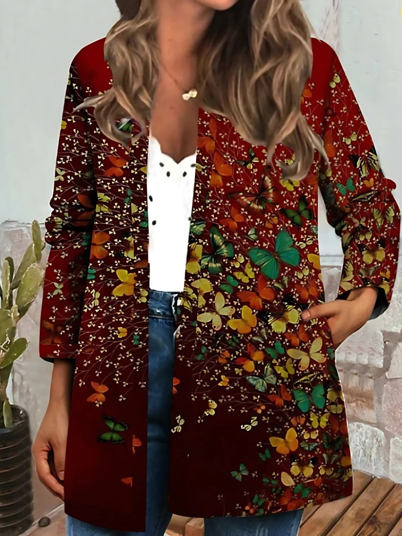 Ethnischer Blumenmantel Damen Jacke Trendy Sommer