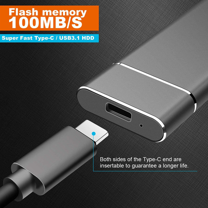 Schnelle Externe SSD Festplatte 1TB USB-C