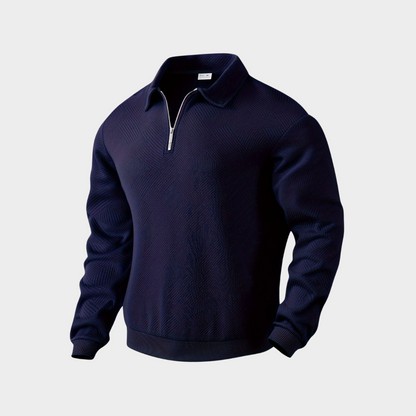 Herren Pullover Halb-Reißverschluss Freizeitshirt Bequem
