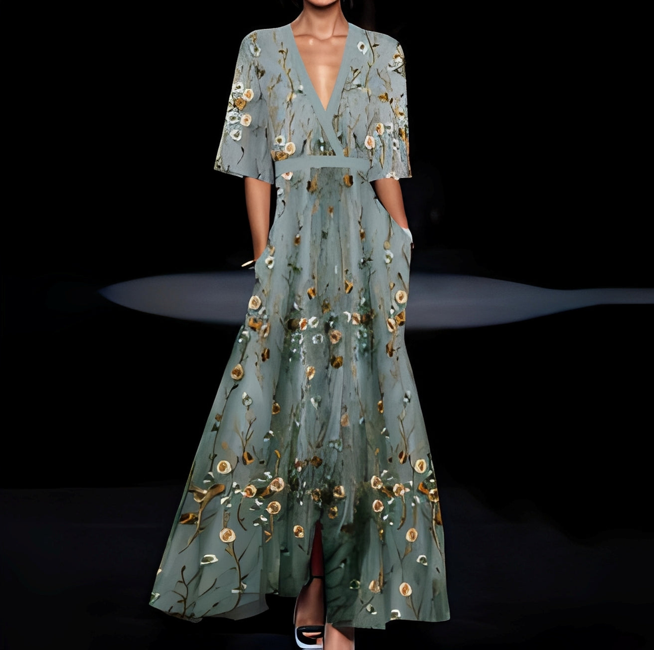 Kurzarmkleid Damen Sommerkleid Stilvoll Elegannt