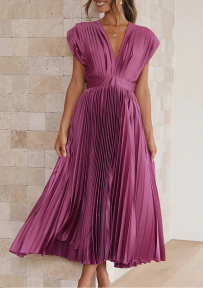 Elegantes Maxikleid Leichter Stoff Damen Kleid Sommer