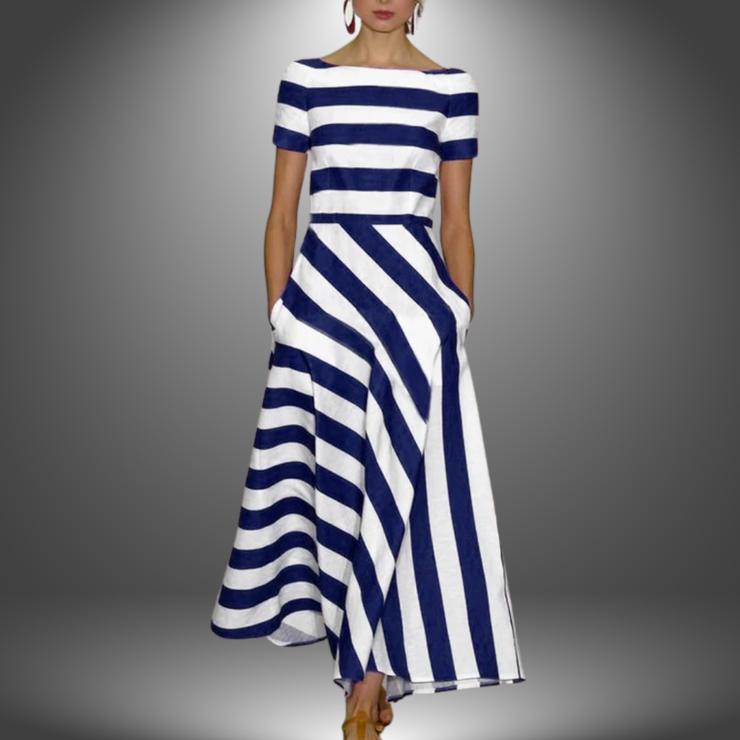 Langes A-Linien-Kleid Damen Elegant Maxi