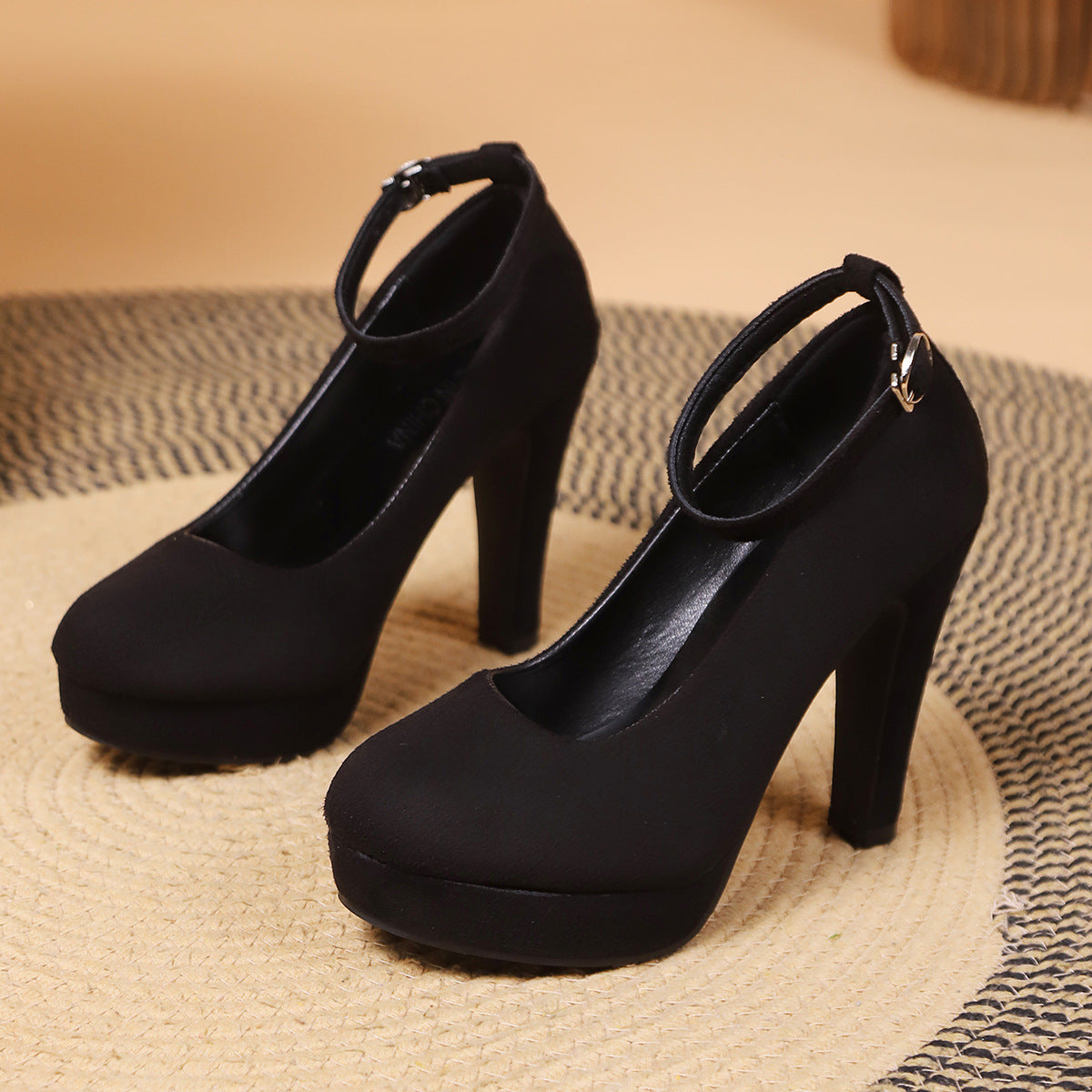 Damen High Heels mit Schnalle Elegante Schuhe
