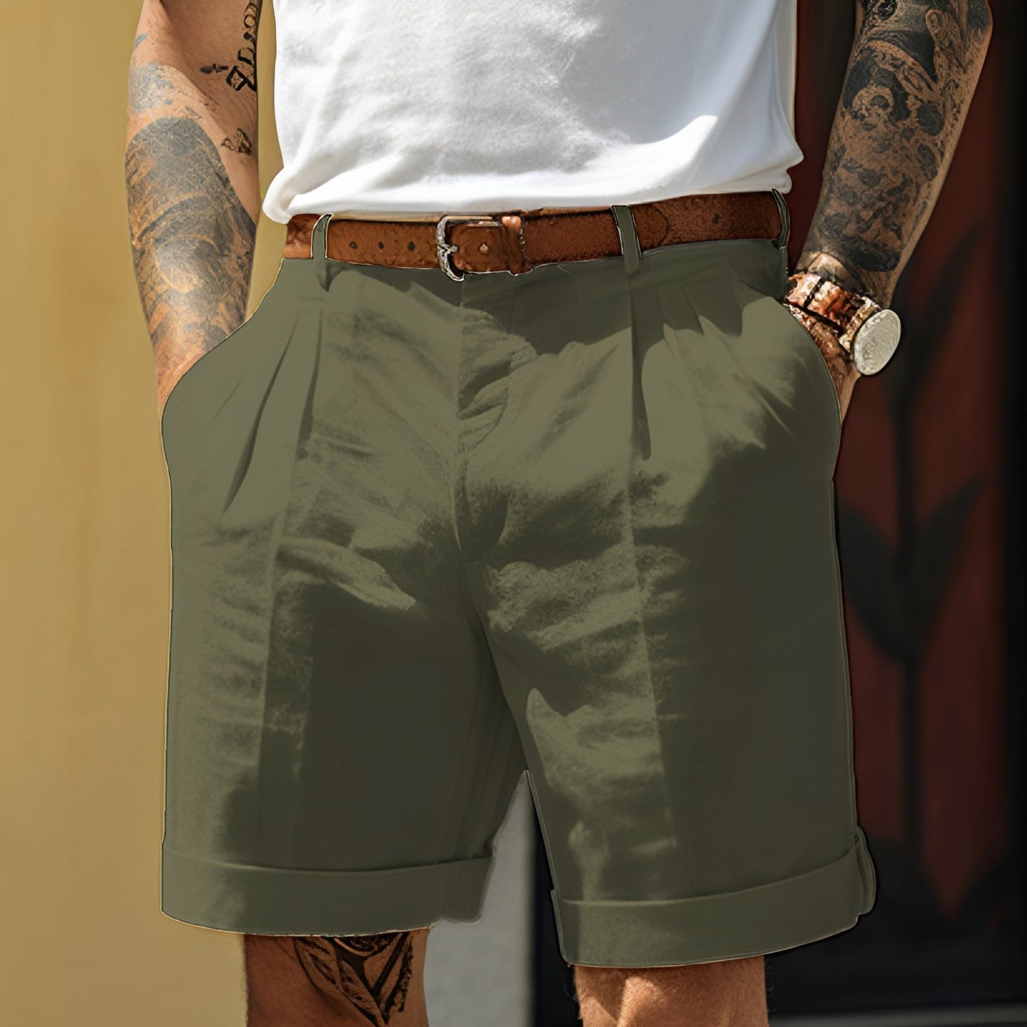 Herren Shorts Lässig Gerade Geschnitten Sommer
