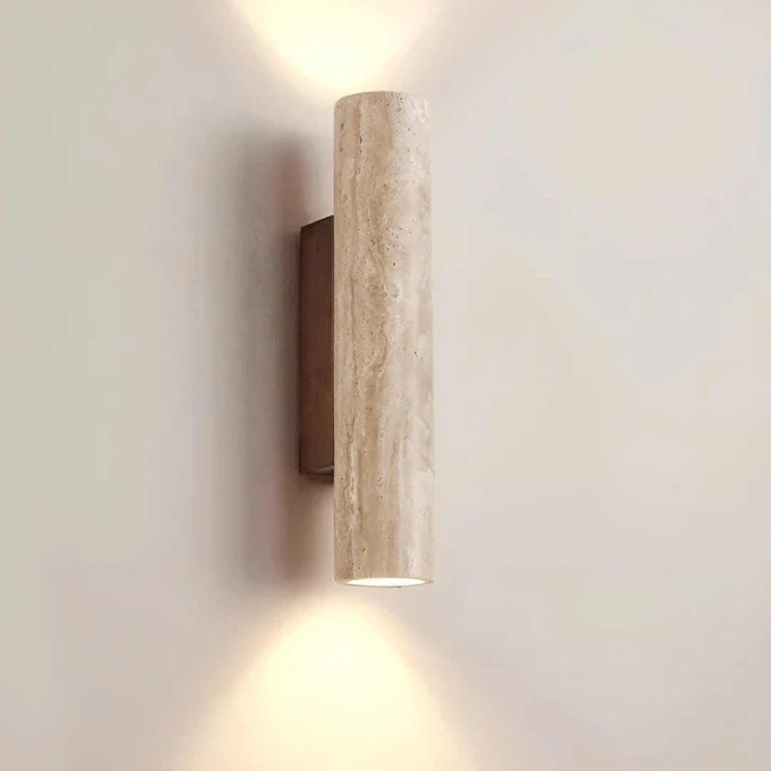 Marmor LED Wandleuchte Modern Wabi Sabi Design