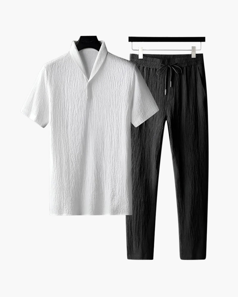 Herren Sommer Set Kurzarmshirt und Hose Zweiteiler