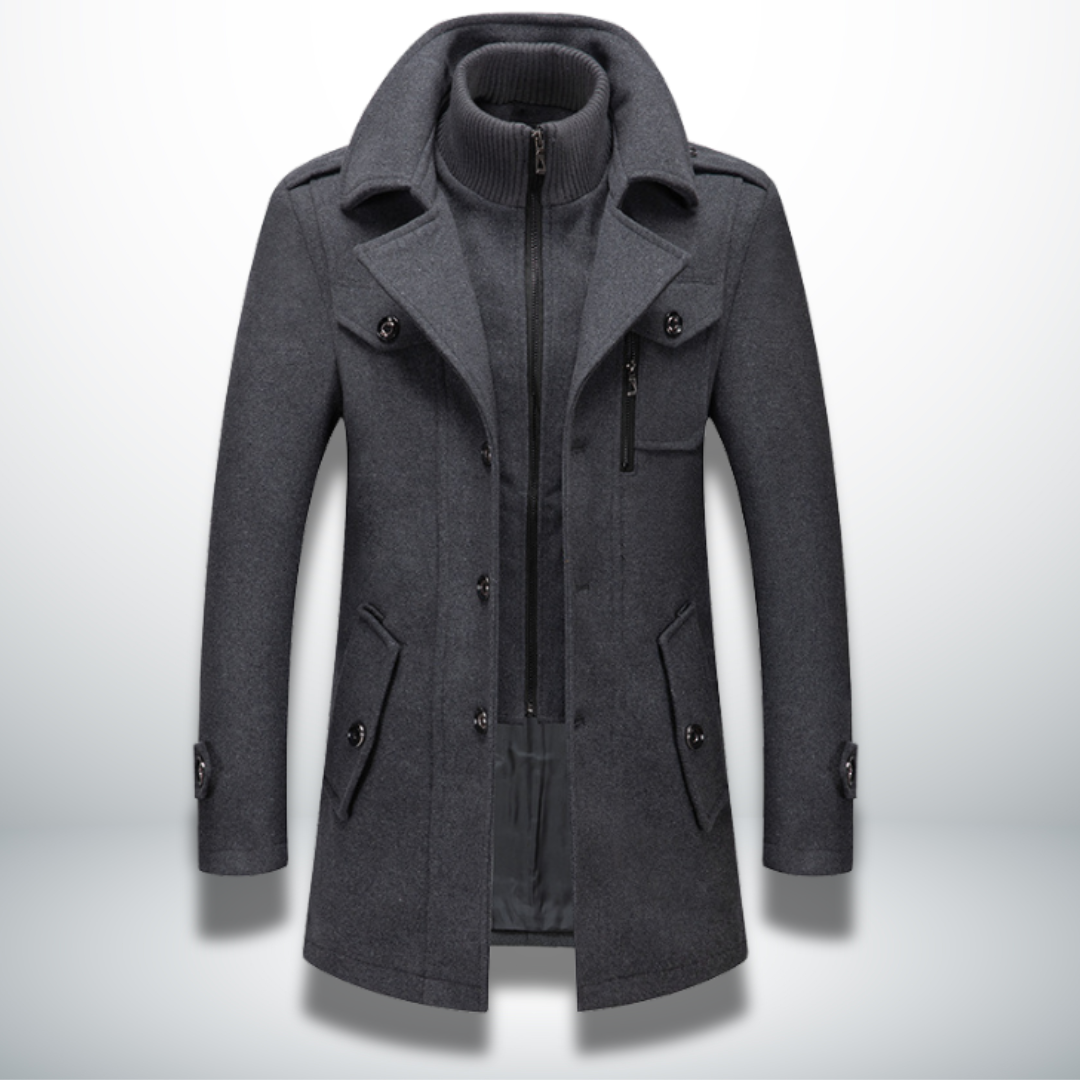 Herren Mantel Smart Casual Knopfverschluss Modern