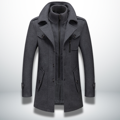 Herren Mantel Smart Casual Knopfverschluss Modern