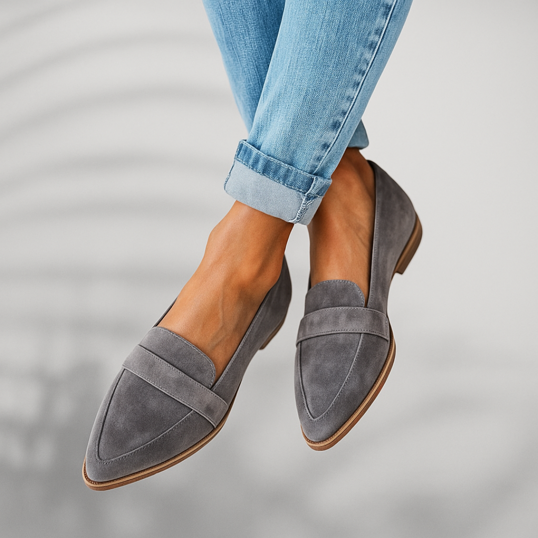 Damen Loafer Schlanke Bequem Zehenfrei