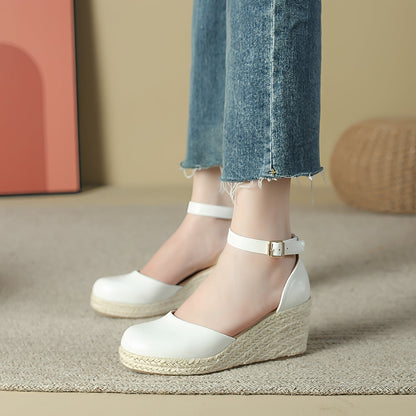 Damen Keilabsatz Schuhe Stilvoll Minnie Look