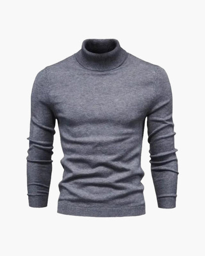 Herren Strickpullover Slim Fit Rollkragen Modern