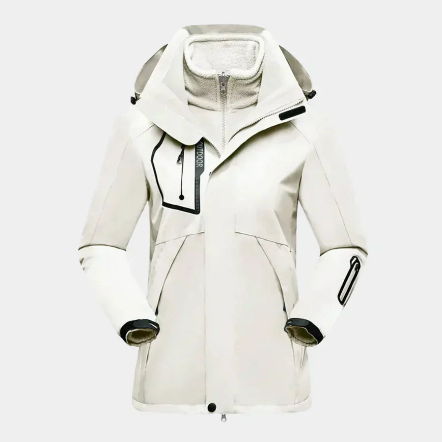 Damen Winterjacke Warm Kapuze Wasserdicht