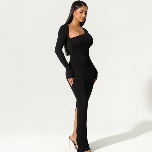 Figurbetontes Kleid mit langen Ärmeln von Katheryn