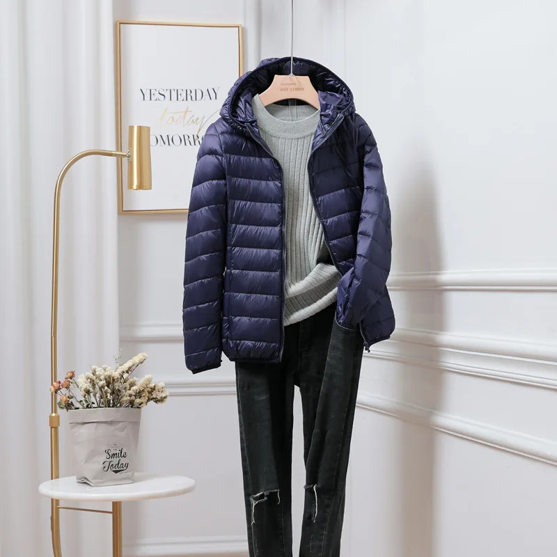 Damen Winterjacke Warm Kapuze Reißverschluss