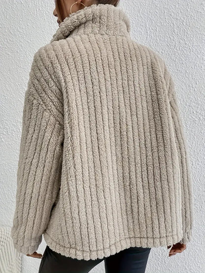 Teddy-Mantel Weicher Kunstpelz Lässig Modern Frauenmantel - BerlinGlamour