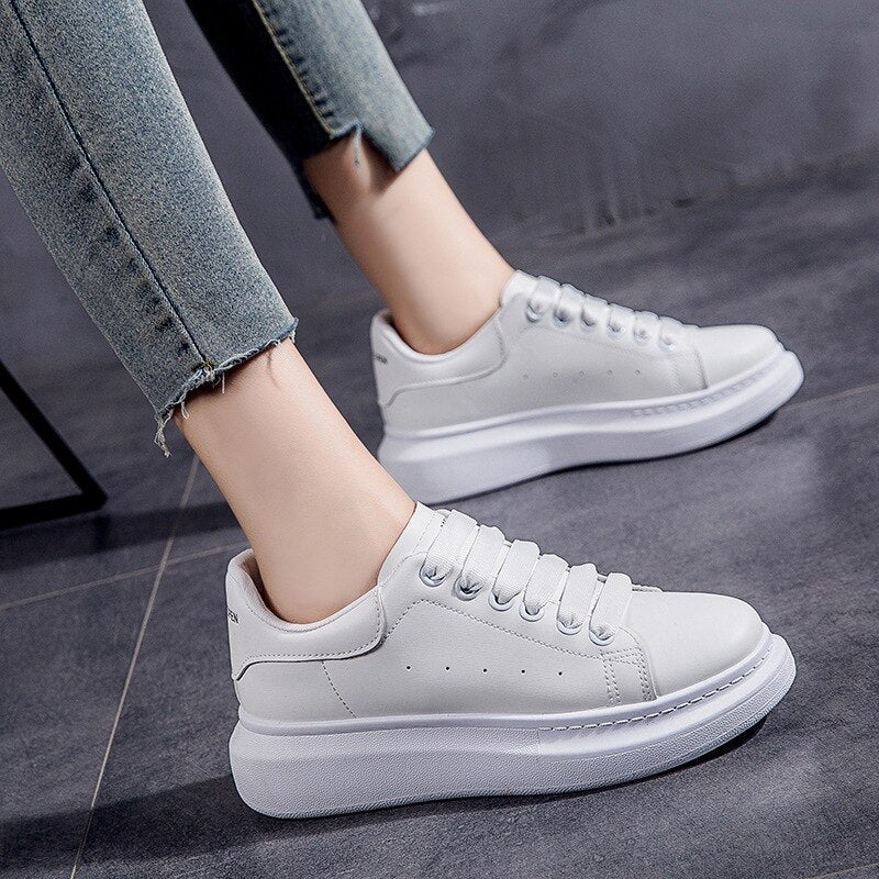 Sportliche Herbst Turnschuhe Hoch Plateau Damen