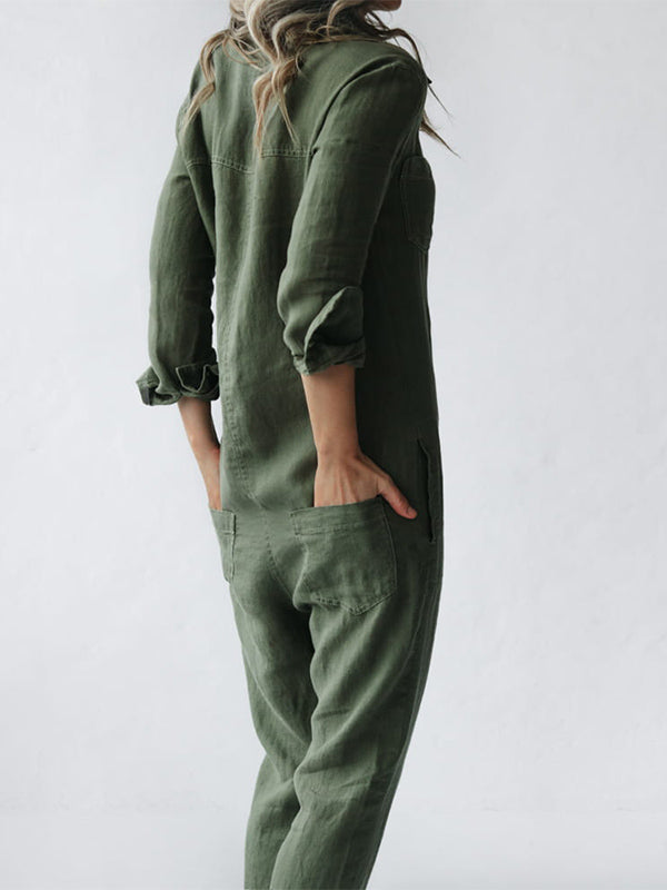 Langärmelige Jumpsuit Damen Elegant