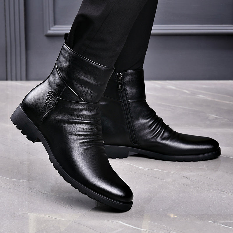 Lederstiefel Damen Heidi Stil Echtes Leder