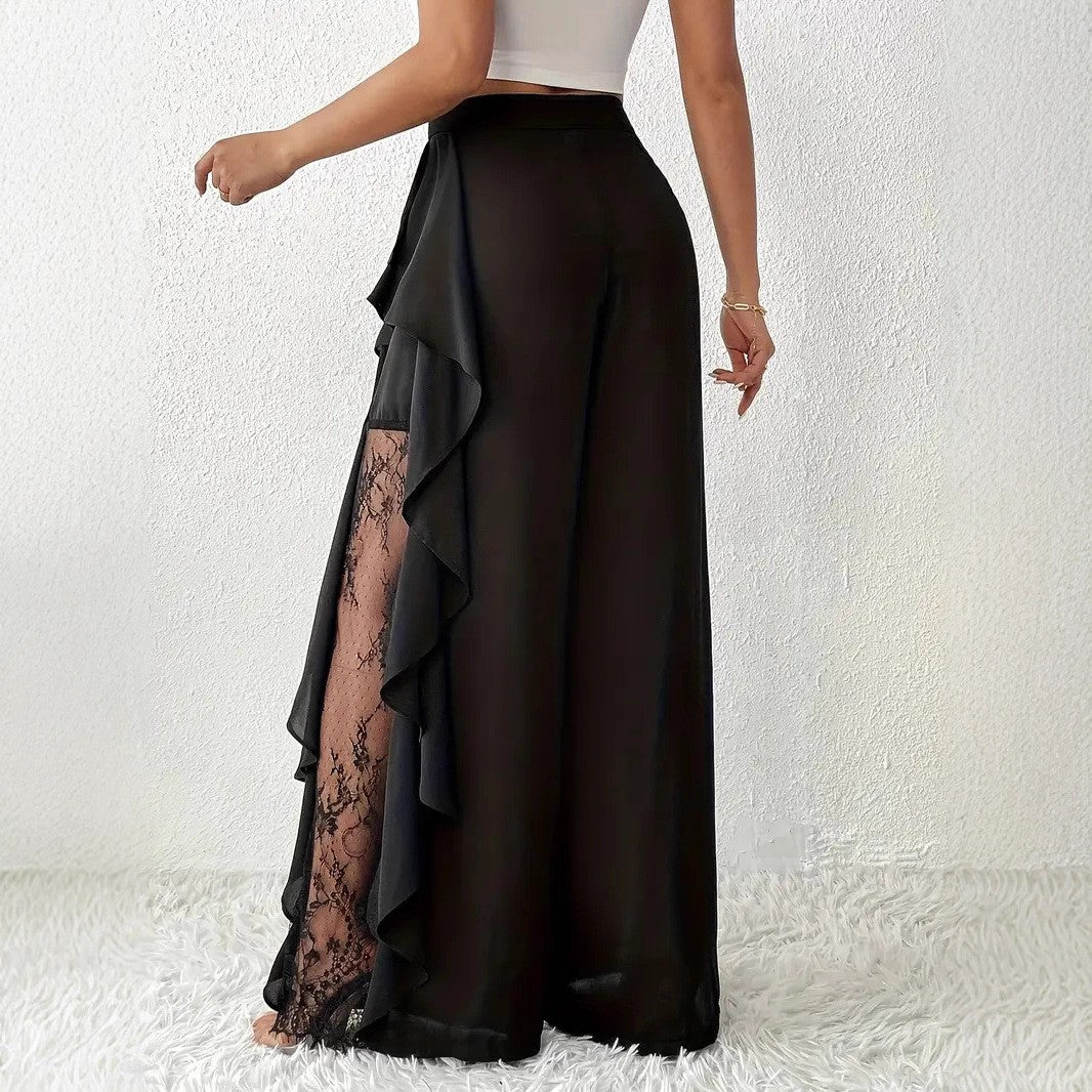 Damenhose Hochtailliert Weite Bein Elegant