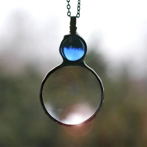 Loupenhalskette Vergrößerungskette Schmuck Geschenk