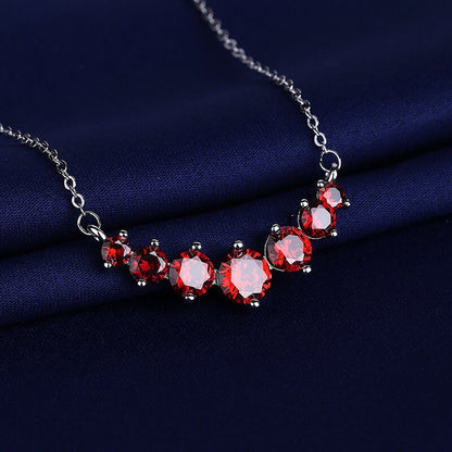 Sterling Silber Halskette mit Moissanit Schmuck