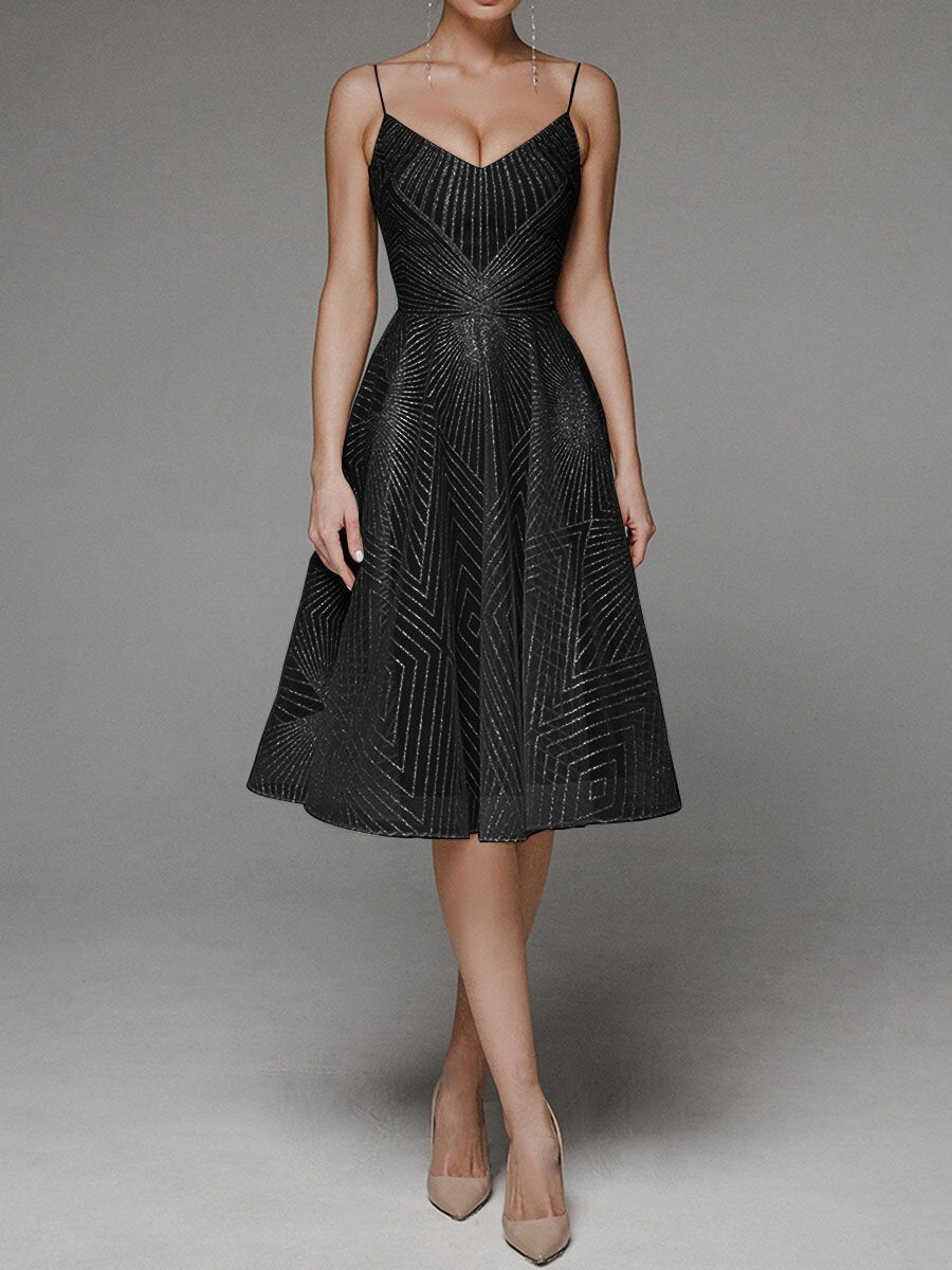BerlinGlamour Sommerkleid mit Stickerei und Trägern