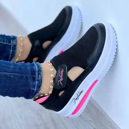 Bequeme Laufschuhe Atmungsaktiv Mesh Klettverschluss