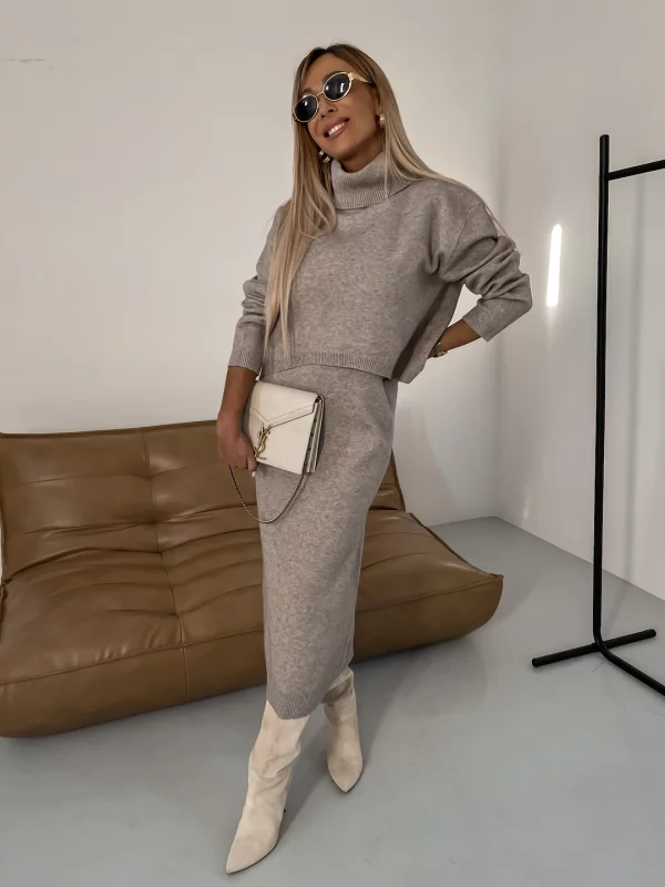 Damen Strickset Herbst Winter Warm