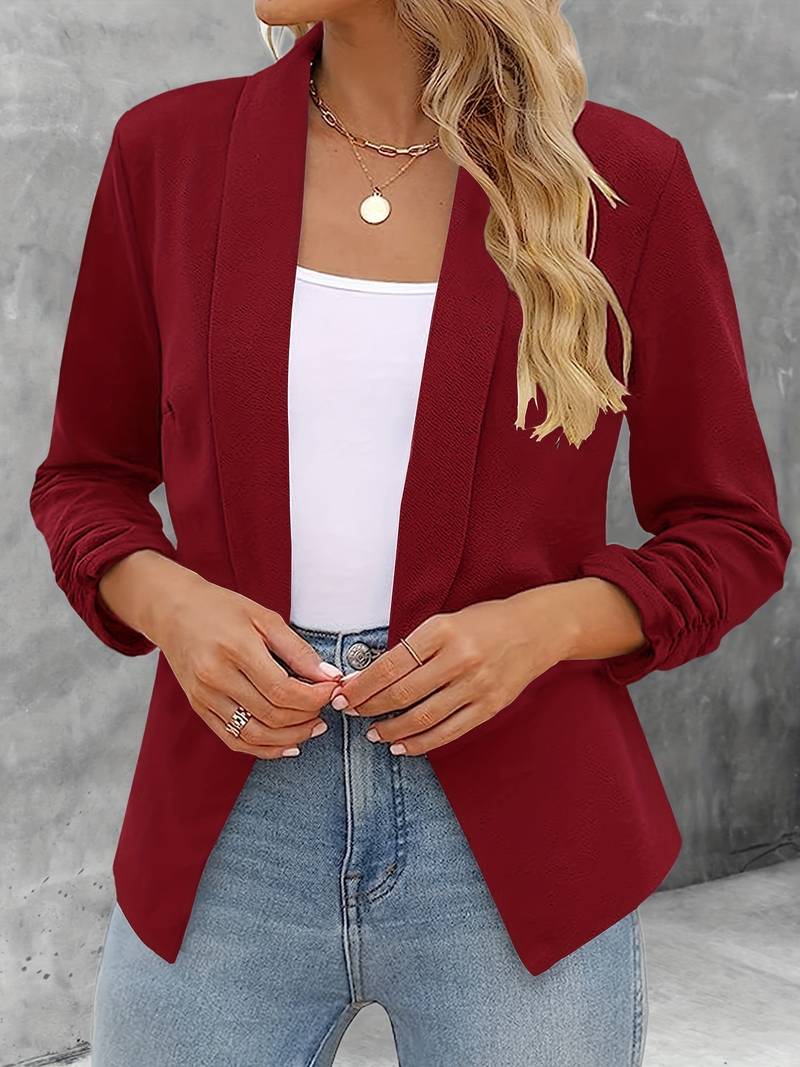 Stilvoller Damenblazer Offene Vorderseite Modern