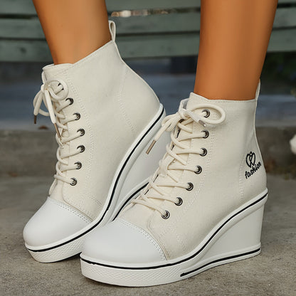 Stiefeletten Damen Einfach Liebesmotiv Sneaker