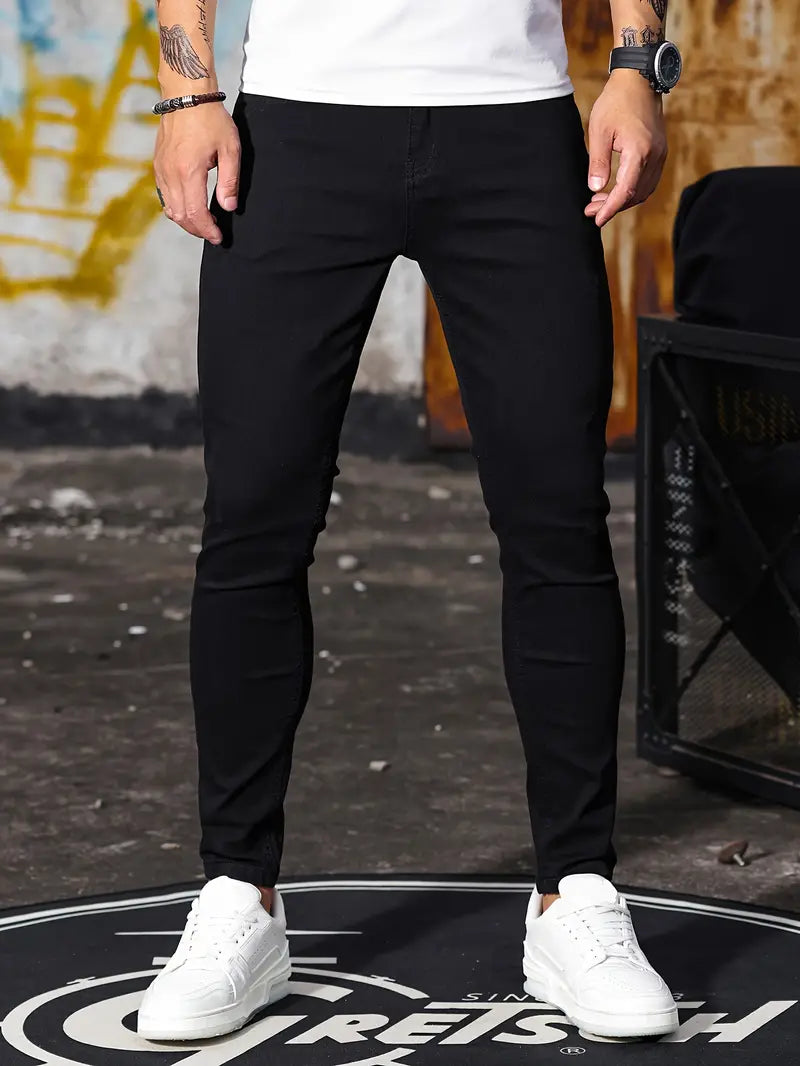 Herren Skinny Jeans Stretch Denim Slim Fit - BerlinGlamour