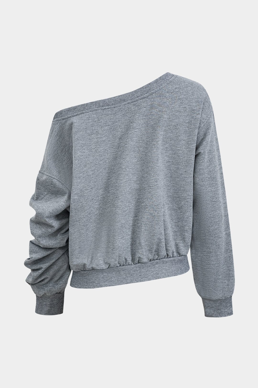 Trendiges Zweiteiler Set One Shoulder Sweatshirt Minirock Damen