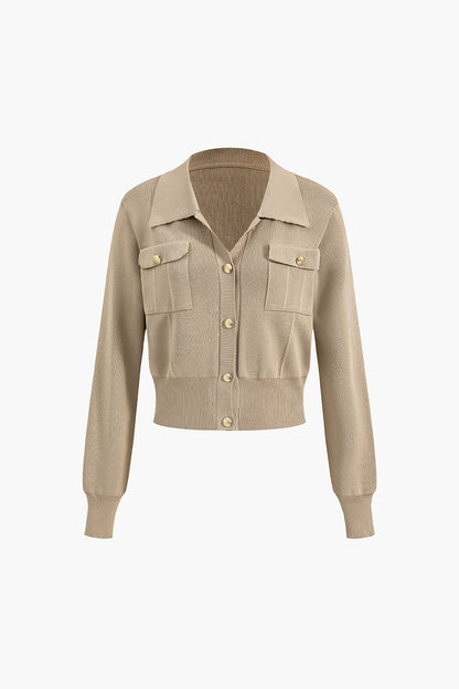 Strick-Set Damen Blazer Rock Kombination
