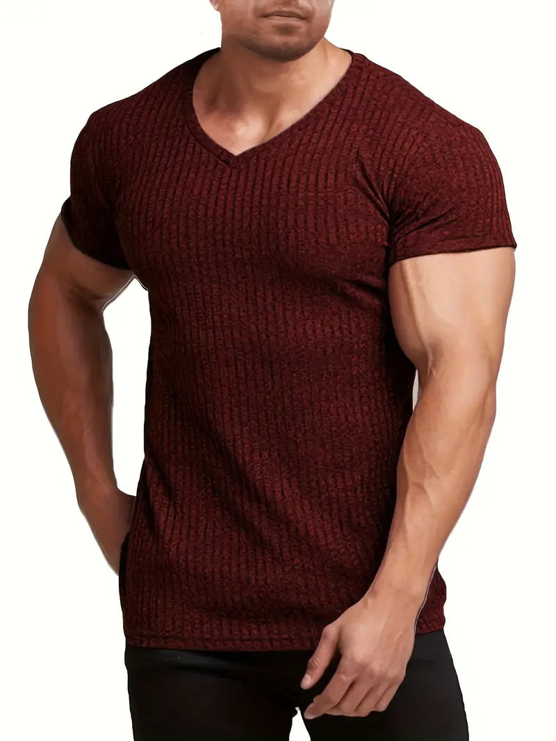 Herren Shirt V-Ausschnitt Slim Fit Modern - BerlinGlamour