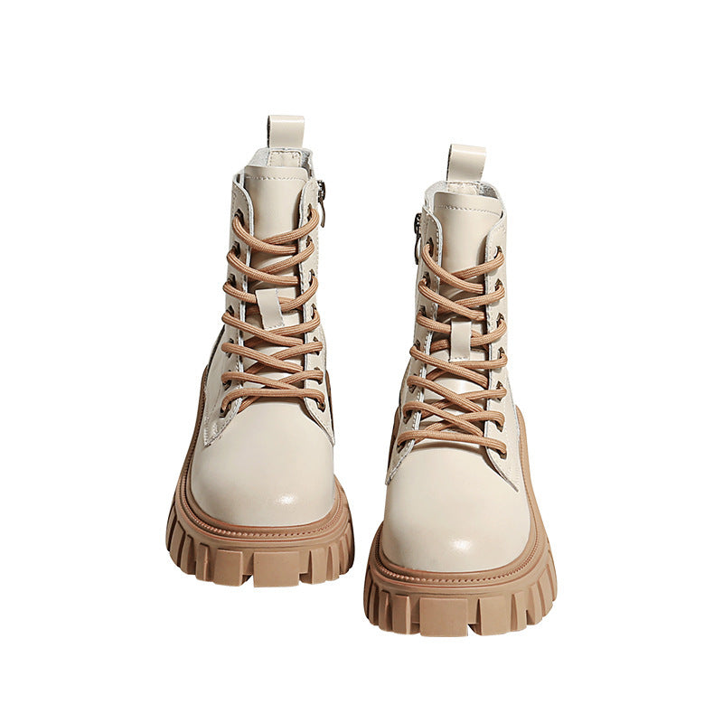 Damen Plateaustiefel Heidi Stil Modisch Hoch