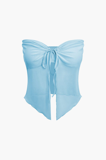 Zweiteiler Set Bandeau Top Maxirock Sommer