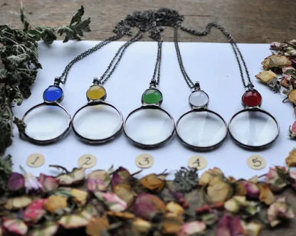 Loupenhalskette Vergrößerungskette Schmuck Geschenk - BerlinGlamour