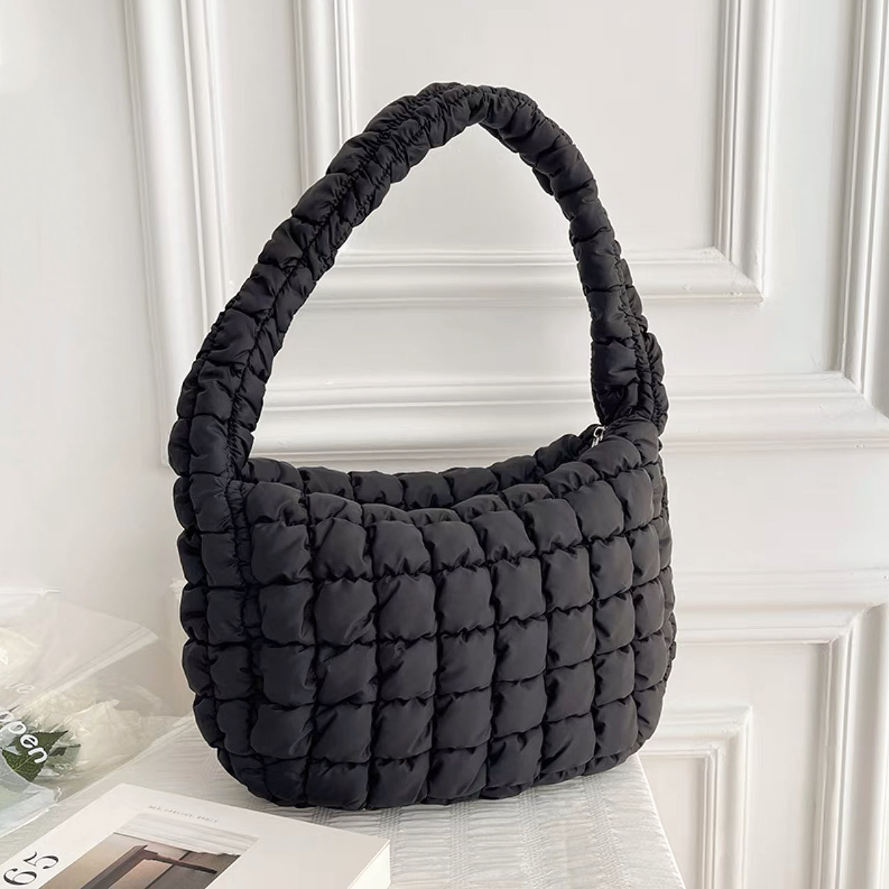 Frauen Schultertasche Plissiert Elegante Damenhandtasche